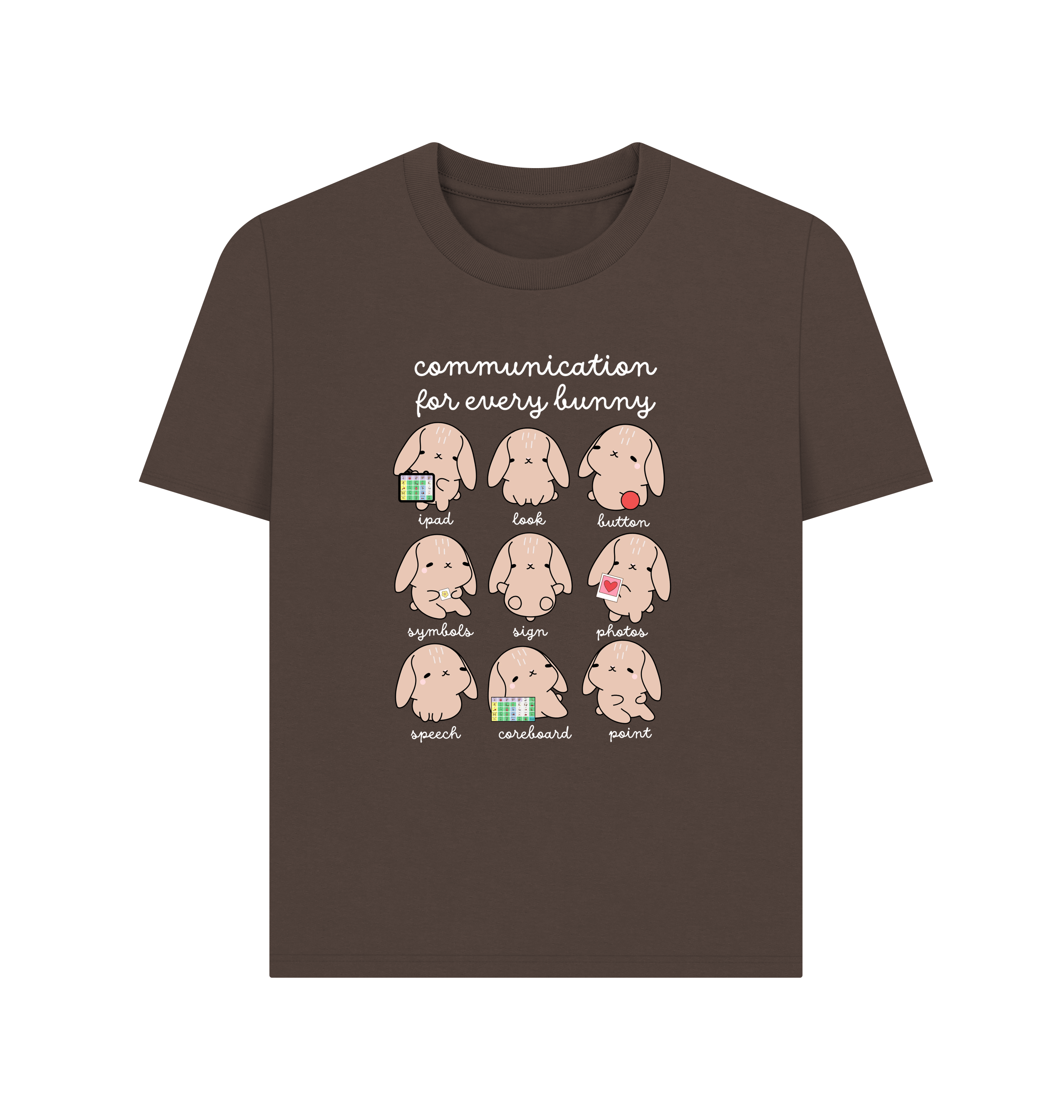 Chocolate Printed T-shirt Front