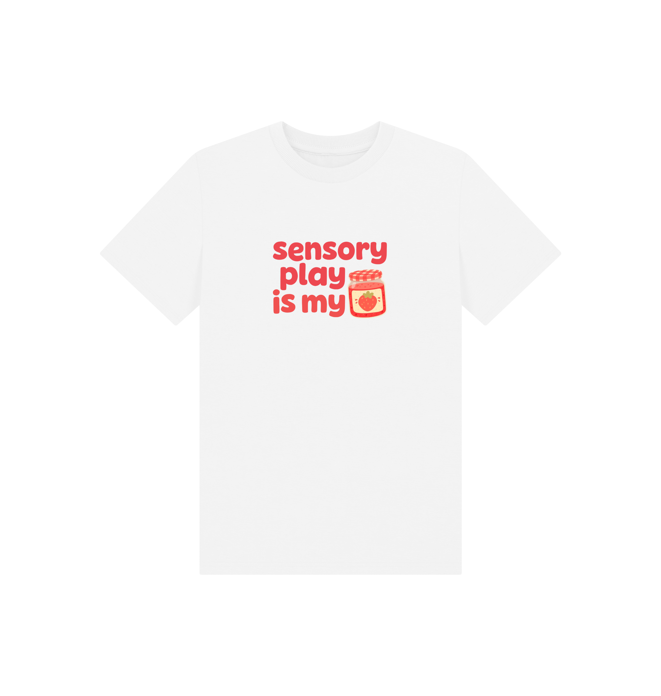 White Printed Kids T-Shirt Front