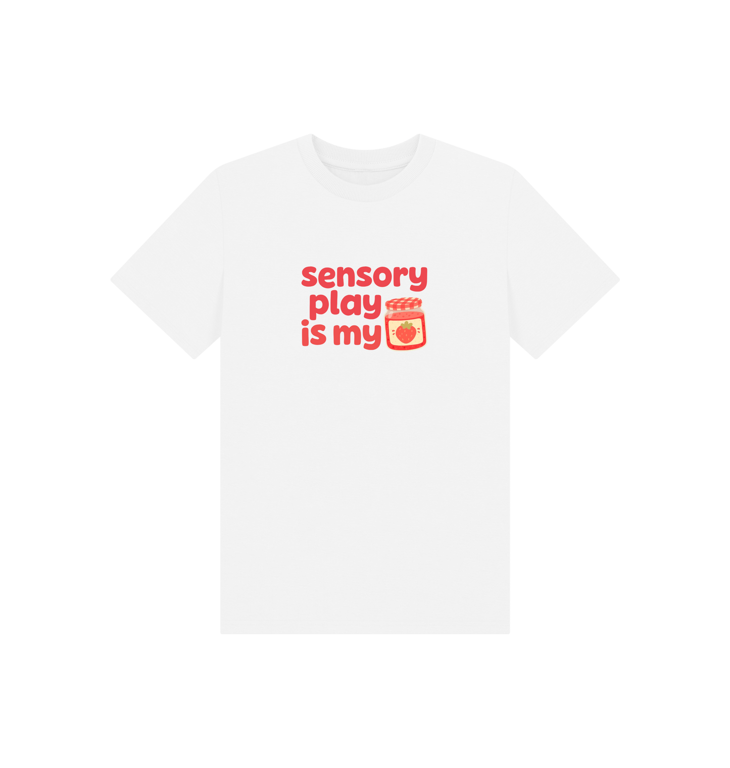 White Printed Kids T-Shirt Front