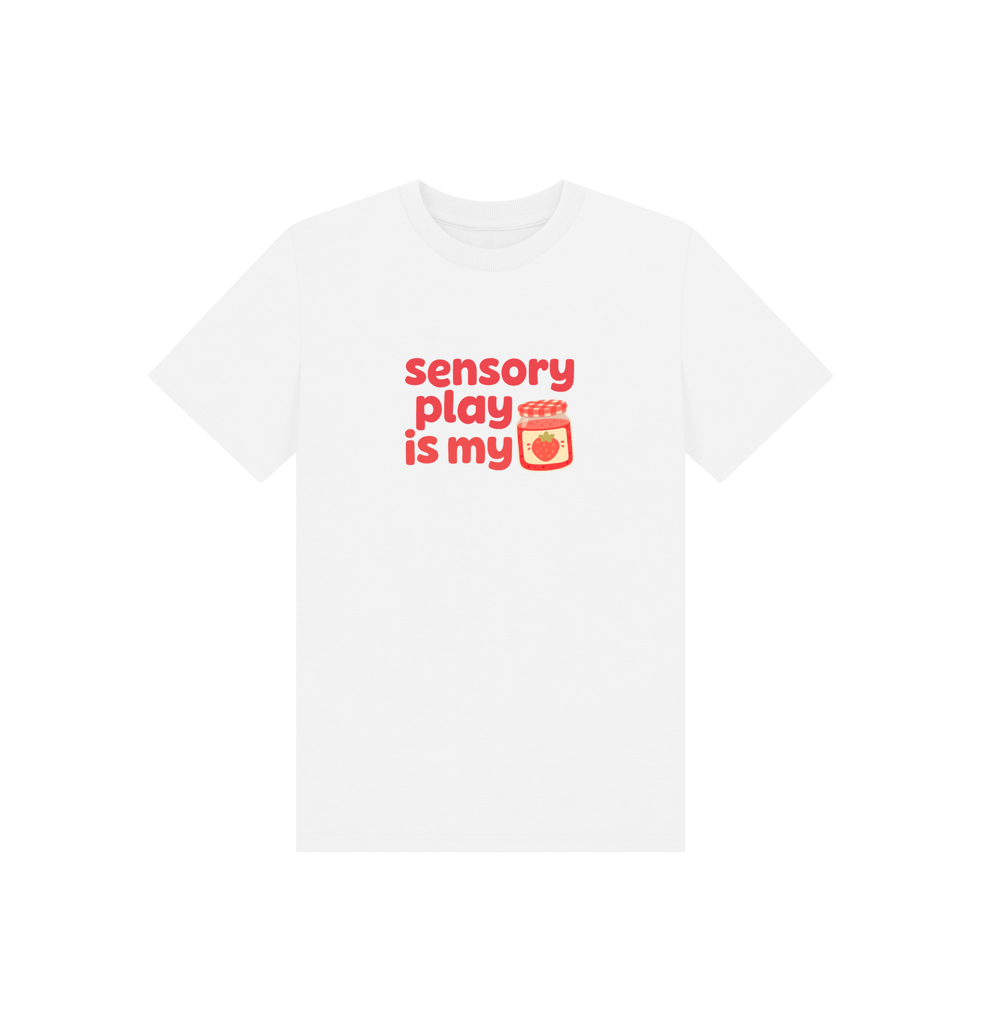 White Printed Kids T-Shirt Front