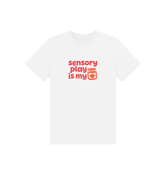 White Printed Kids T-Shirt Front