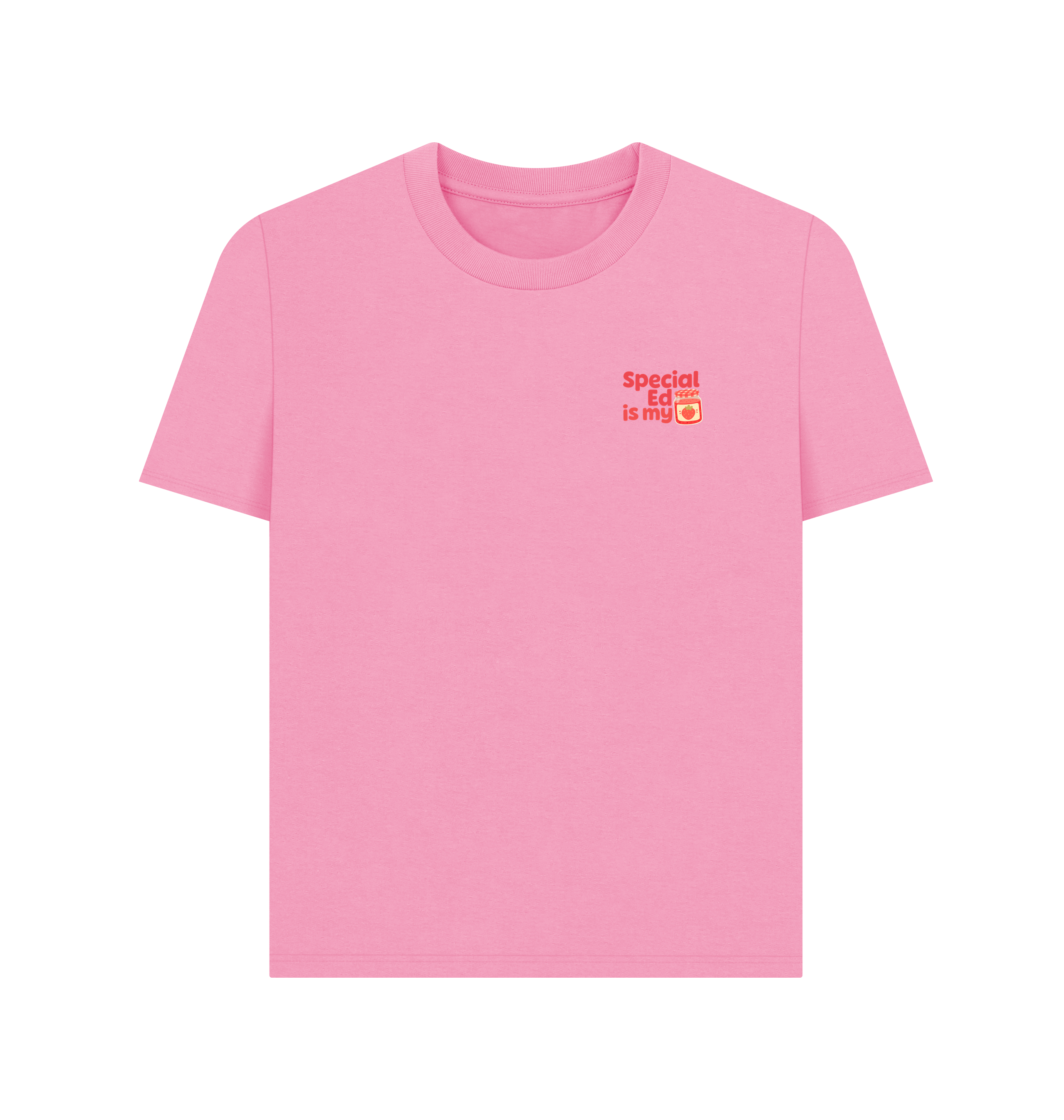 Rose Pink Printed T-shirt Front