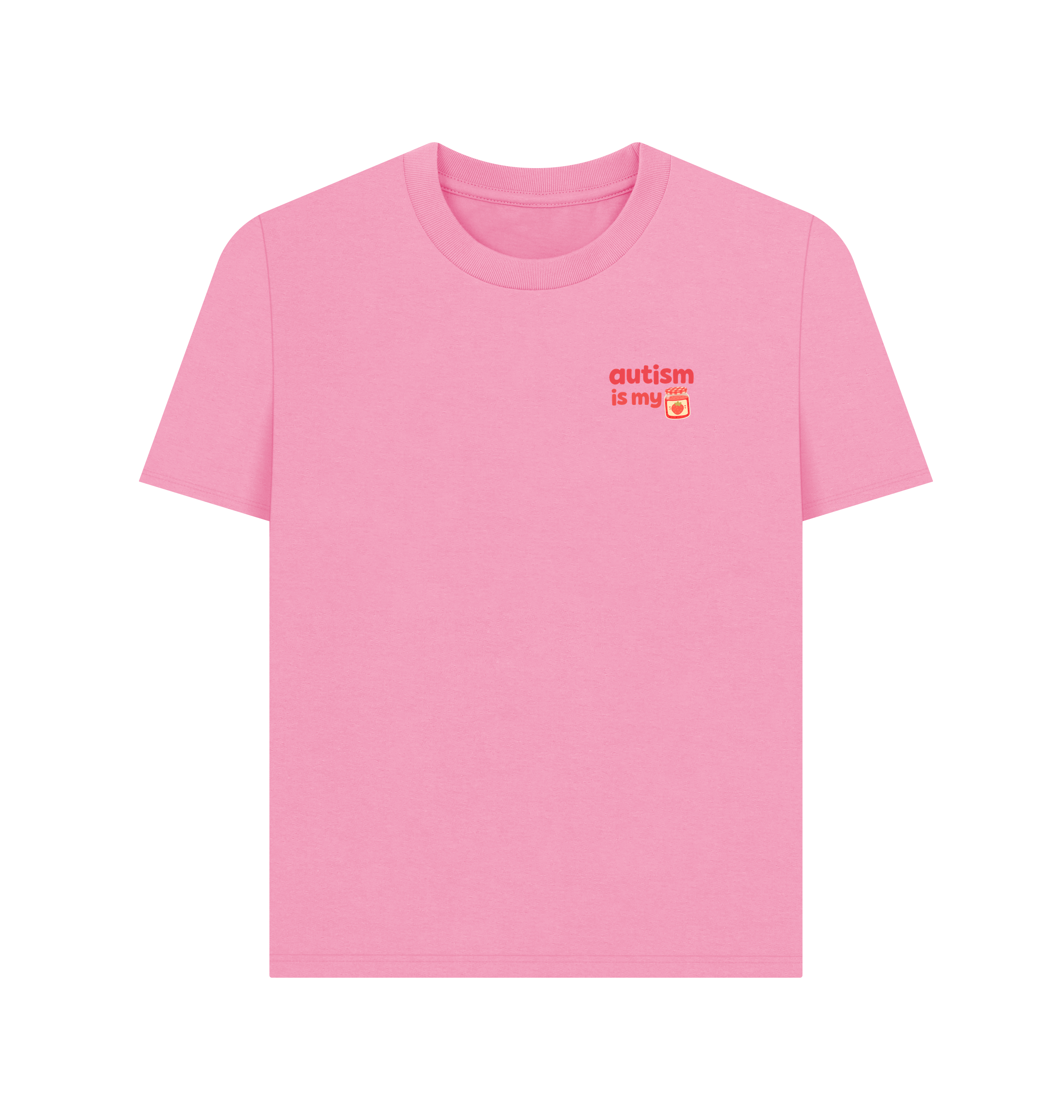 Rose Pink Printed T-shirt Front