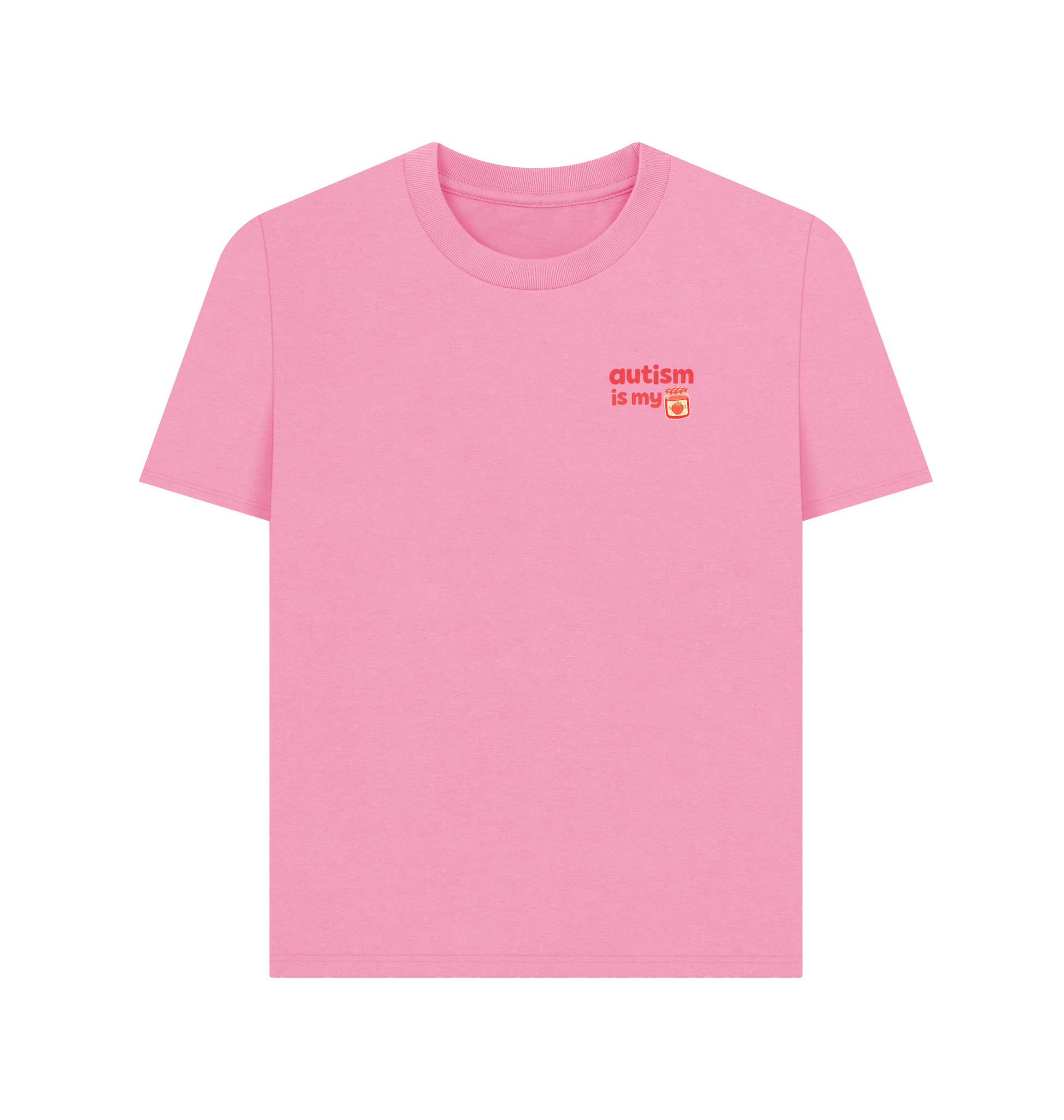 Rose Pink Printed T-shirt Front