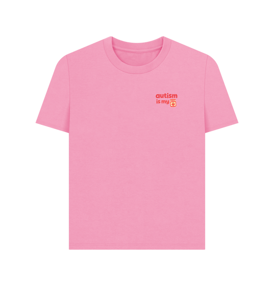 Rose Pink Printed T-shirt Front