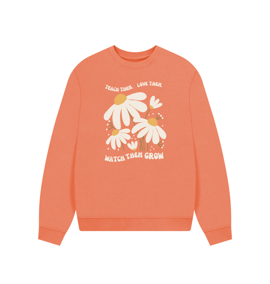 Apricot Teach Them, Love Them Oversized Women's Sweater