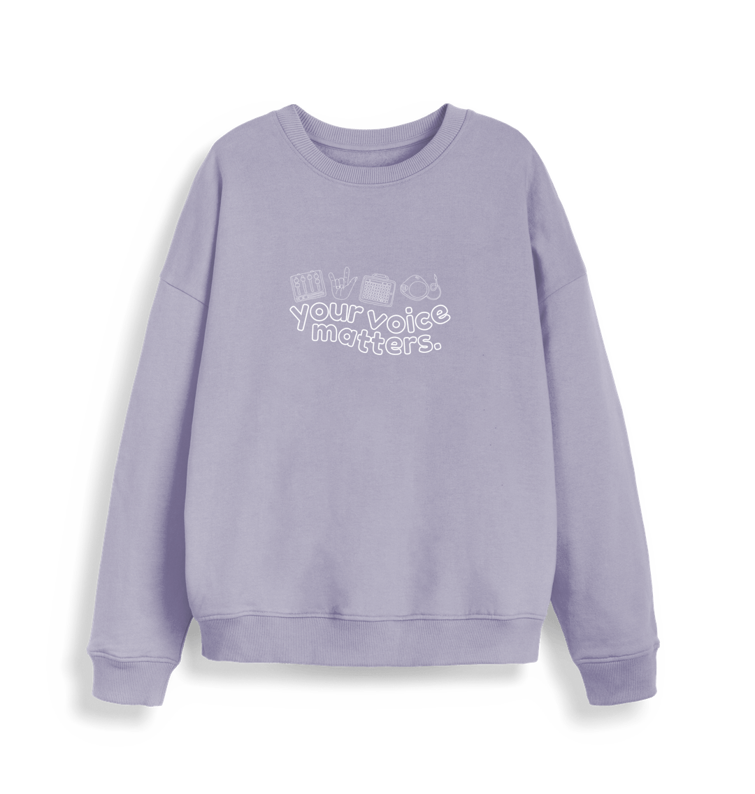 Lavender Your Voice Matters Women's Crewneck