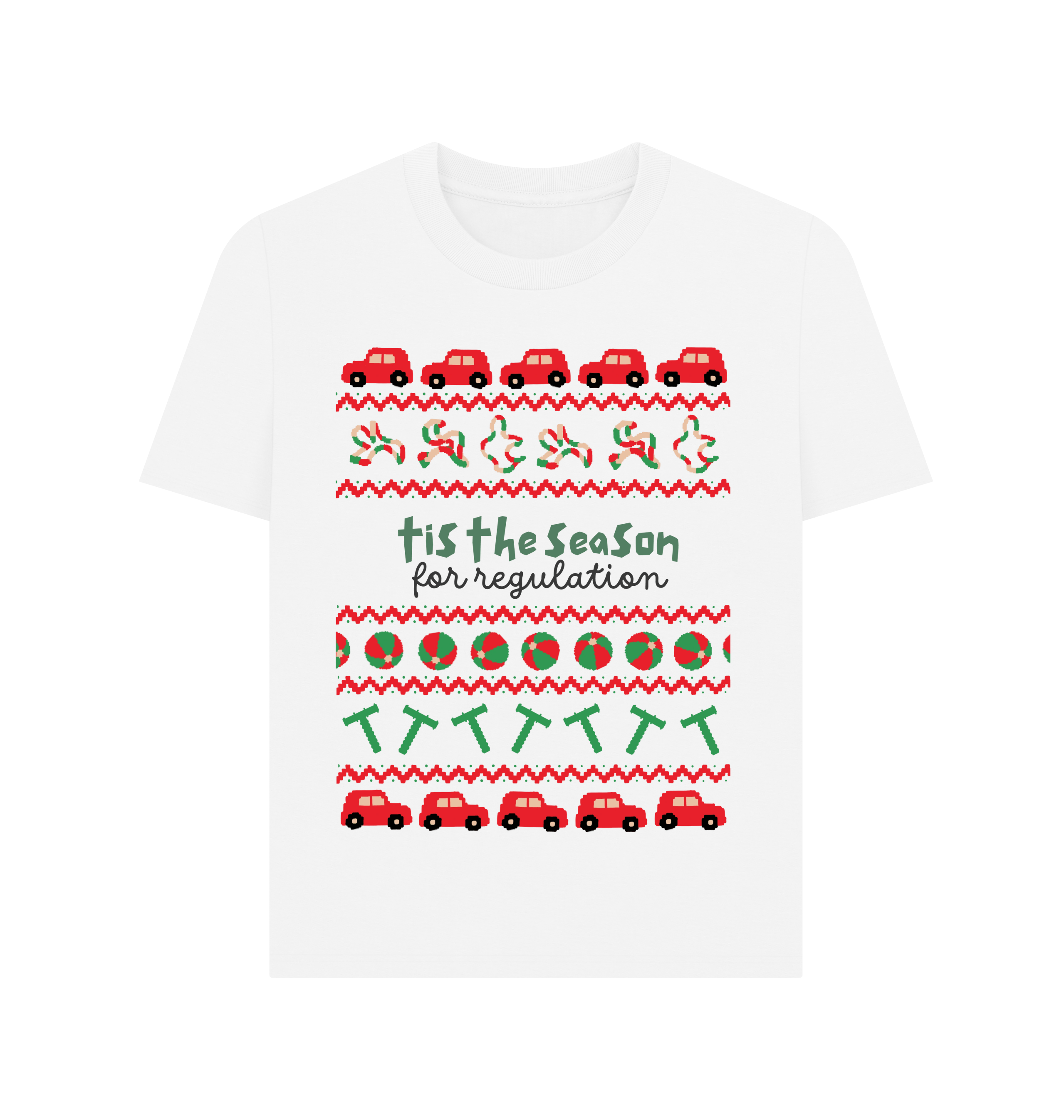 White Printed T-shirt Front