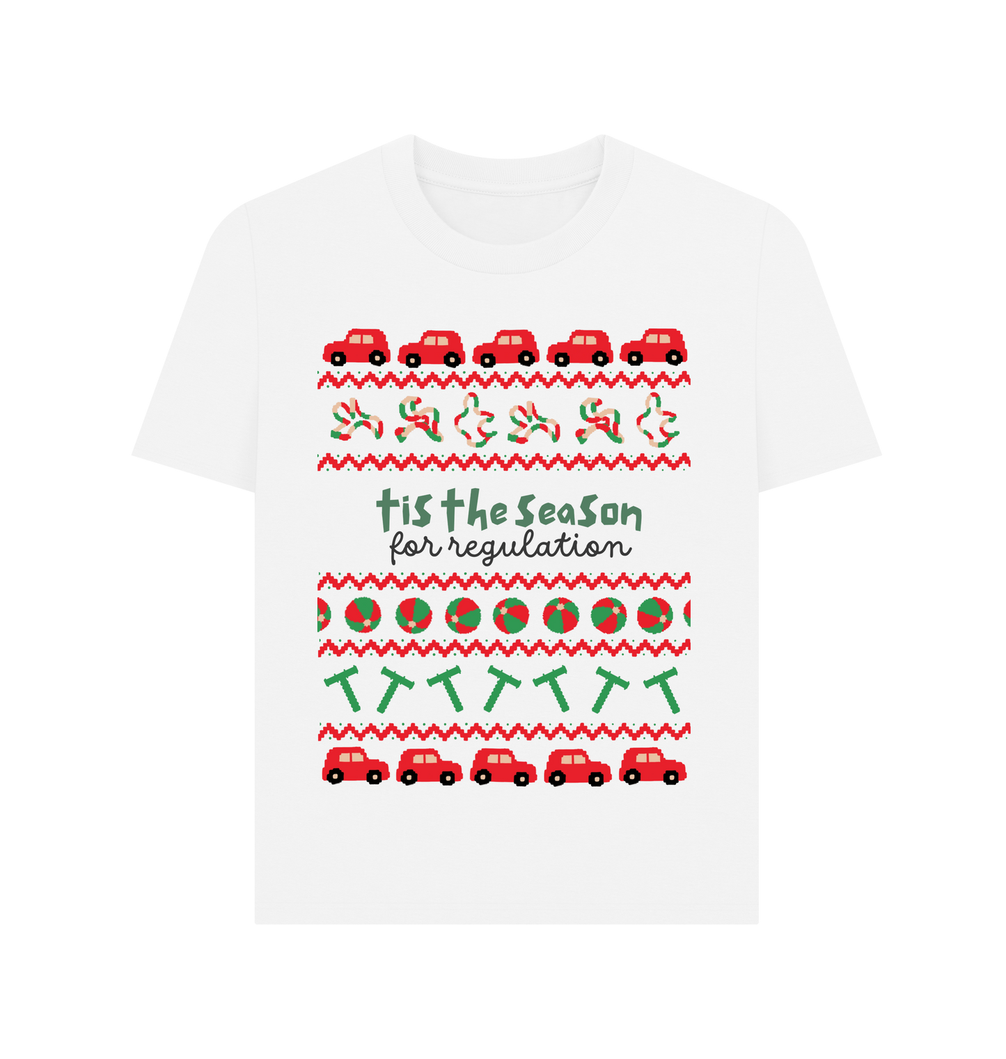 White Printed T-shirt Front