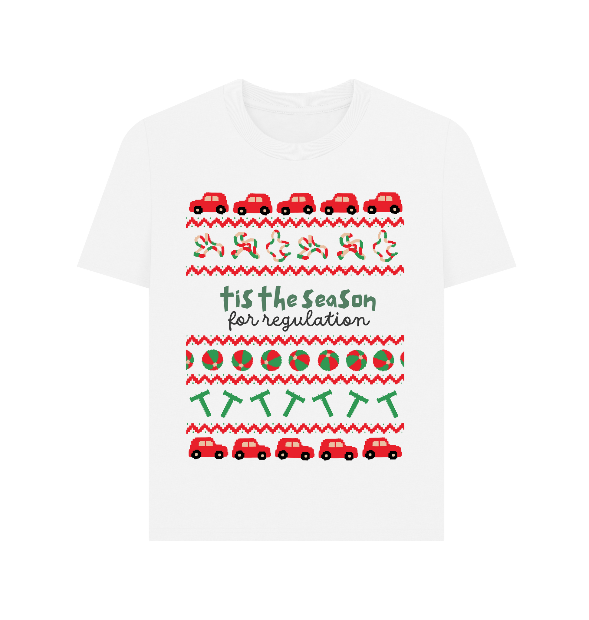 White Printed T-shirt Front