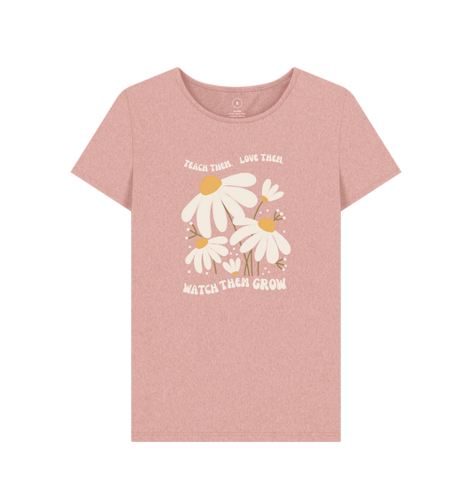 Sunset Pink Teach Them, Love Them Women's Tee