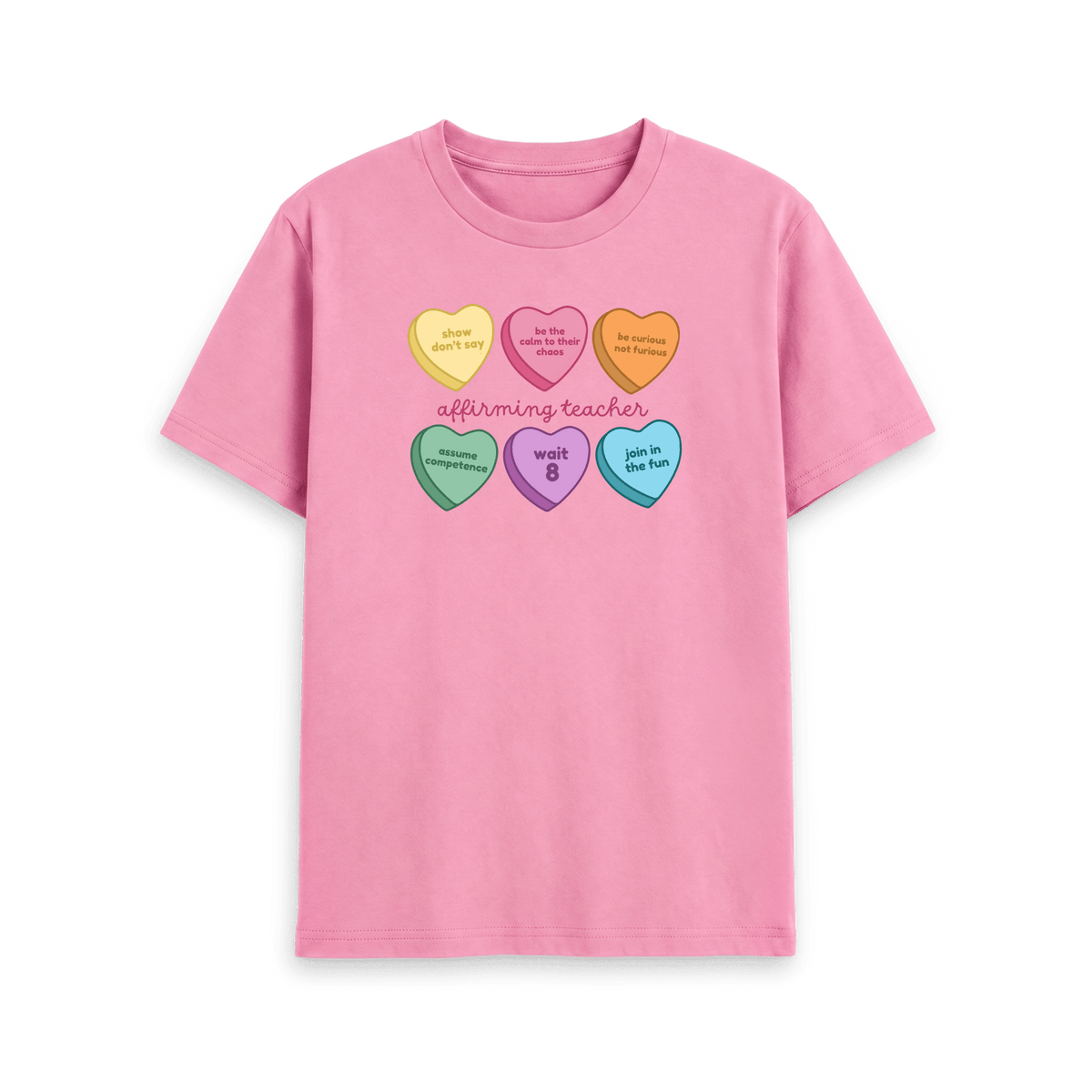 Rose Pink Printed T-shirt Front