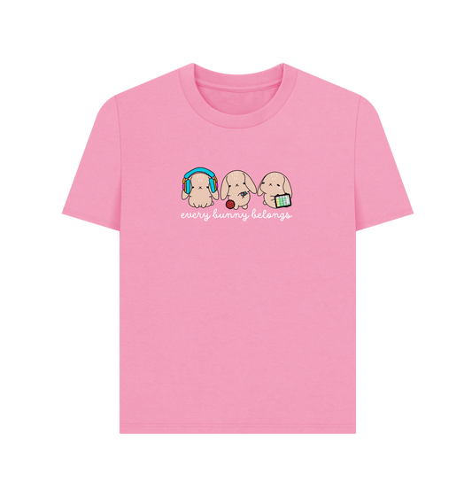 Rose Pink Printed T-shirt Front