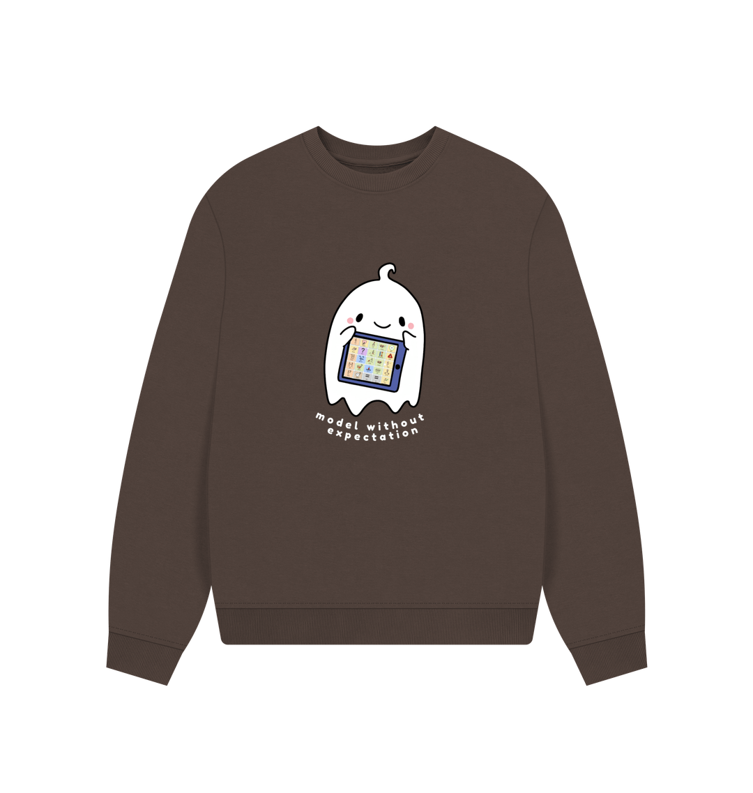 Chocolate Printed Sweater Front