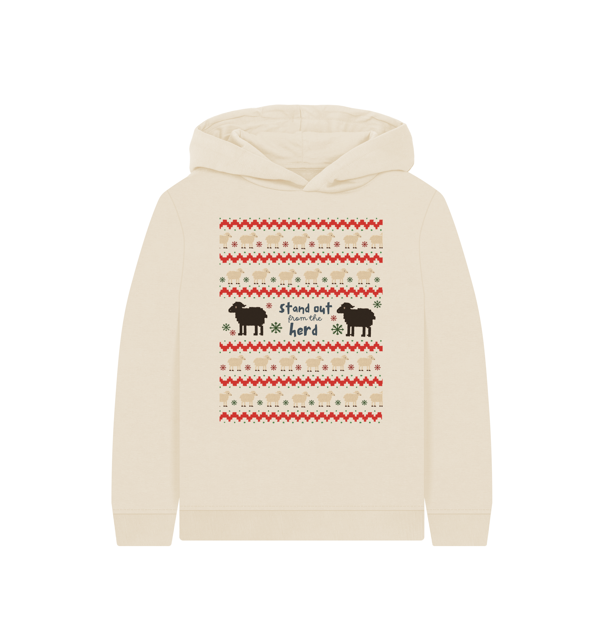 Oat Printed Kids Hoodie Front