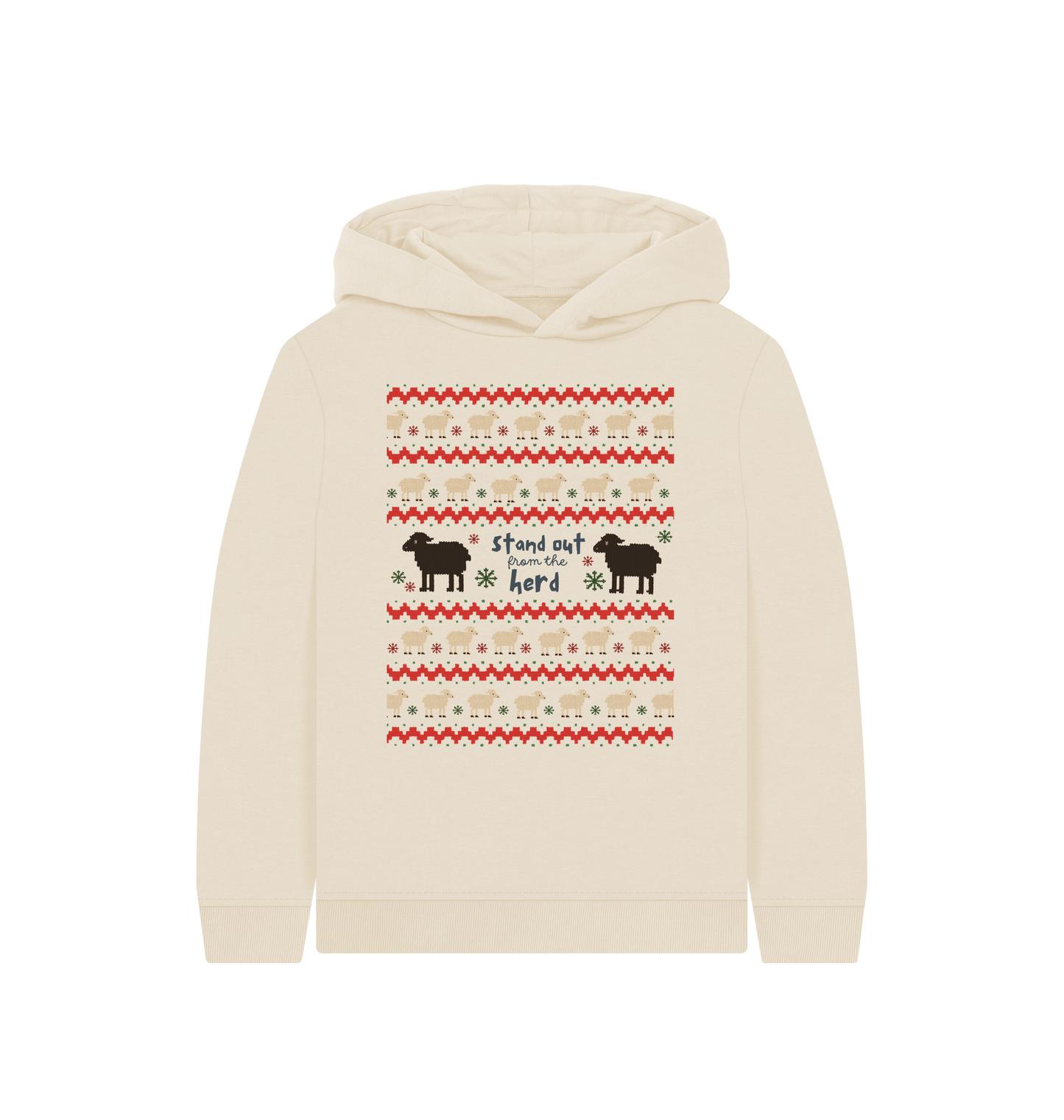 Oat Printed Kids Hoodie Front